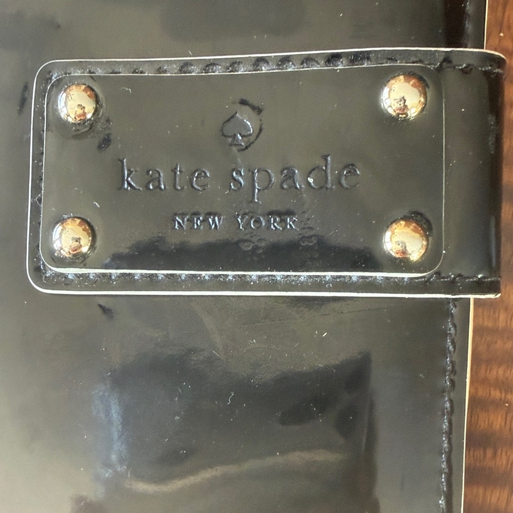 Kate Spade Pasadena Black Patent  Stacy Envelope Wallet - Picture 2 of 8